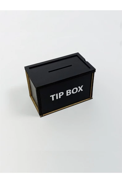 Ahşap Siyah Tip Box Kumbara Ve Bahşiş Kutusu Tipbox - 2