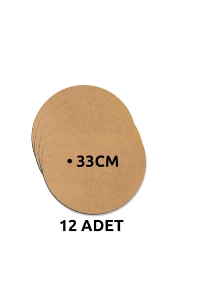 Ahşap Supla Levha 12 Adet 3 Mm Ham Mdf 30 Cm Çap Yuvarlak Servis Altı Supla