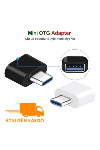 Usb Dişi To Type-c Erkek Dönüştürücü Otg Çevirici Adaptör