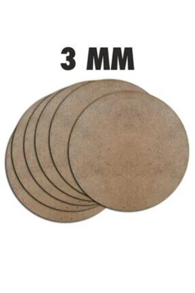 Ahşap Supla Levha 12 Adet 3 Mm Ham Mdf 30 Cm Çap Yuvarlak Servis Altı Supla - 2
