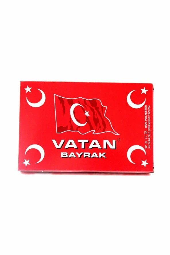 Vatan Bez Bayrak Türk Bayrağı %100 Polyester 50x75 Cm