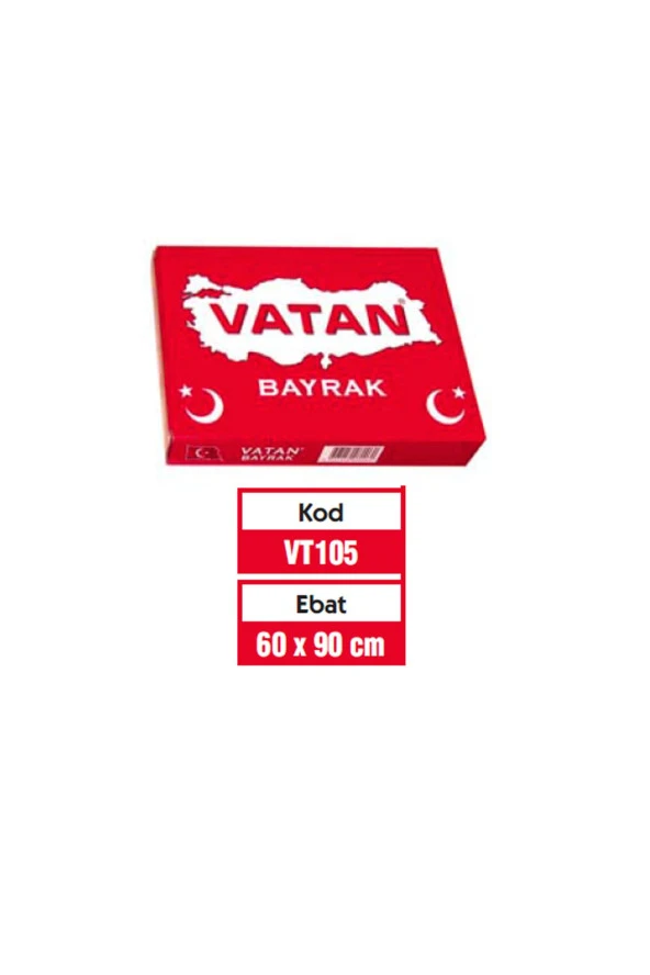 Vatan Bez Bayrak Türk Bayrağı %100 Polyester 60x90 Cm