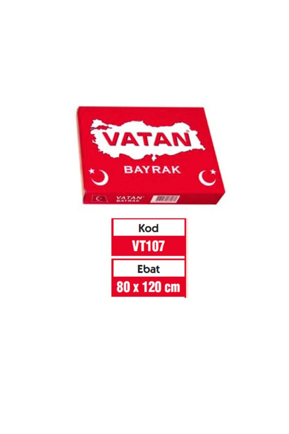 Vatan Bez Bayrak Türk Bayrağı %100 Polyester 80x120 Cm