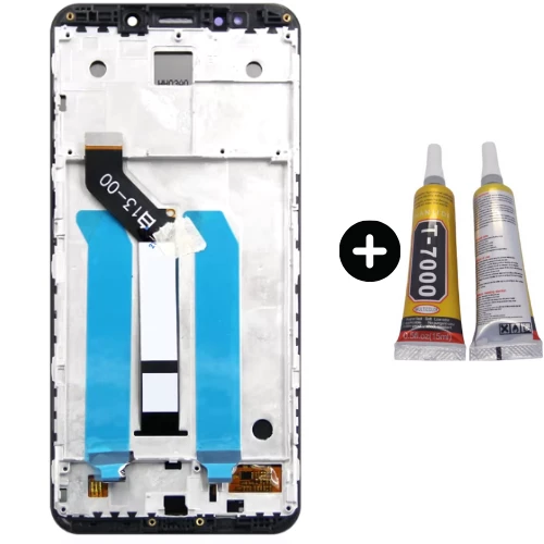 Xiaomi Redmi 5 Uyumlu Çıtalı HK Lcd Ekran Dokunmatik Siyah + B7000