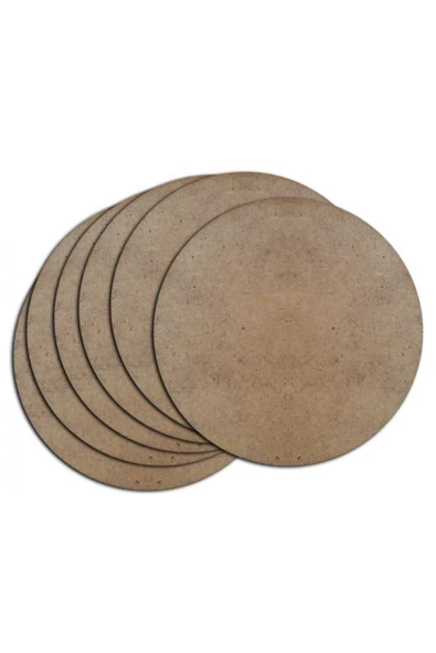 18 Adet 30 Cm Naturel Ahşap Supla Tahtası Ham Mdf Ahşap Supla Levha Sunumluk - 3