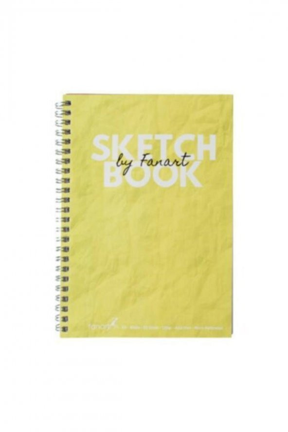 Fanart Academy Sketch Book 120 GR Spiralli 50 YP A6 Sarı 8674