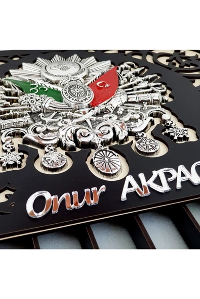 Osmanlı Armalı Tesbih Kutusu (SİYAH) Tespih Kutusu - 5