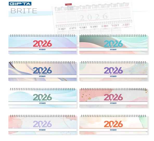 Gıpta 2026 12x33cm Brite Masa Takvimi - 1 Adet / 504-BTK - Resim 1