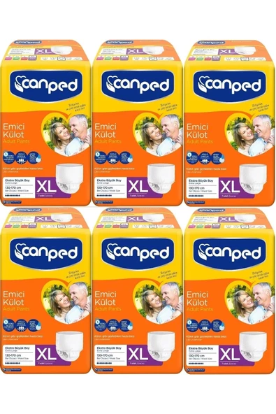 Canped Emici Külot Ekstra Large Hasta Bezi 7 Li x 6 Paket ürün görseli
