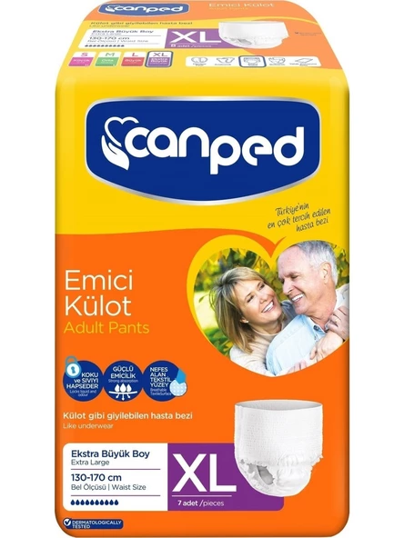 Canped Emici Külot Ekstra Large Hasta Bezi 7 Li x 6 Paket - Resim 2