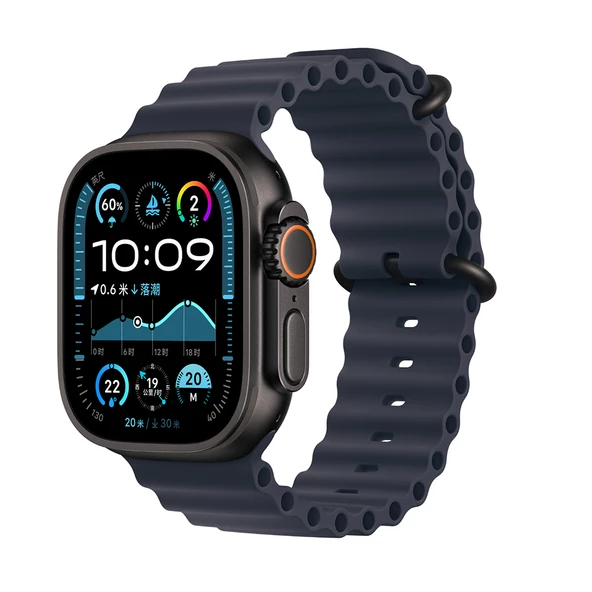 Apple Watch Ultra 49mm Zore KRD-75 Silikon Kordon Saat Değildir. Lyon Tech  Mat Lacivert