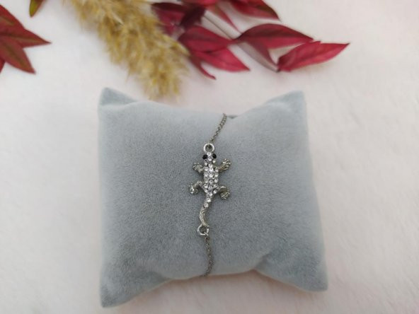 Hdmarketim Kertengele Temalı Swaroski Taşlı Gri Renk Bileklik ürün görseli