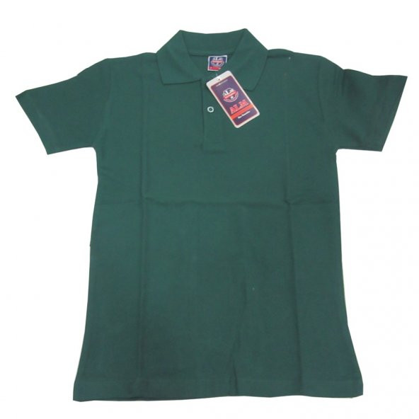 yeşil Kısa Kol 6-16 Yaş Çocuk Okul Lakos Tişört/T-Shirt -