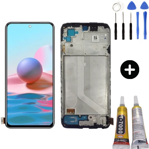 Xiaomi Redmi Note 10 Uyumlu Çıtalı OLED Lcd Ekran Dokunmatik + Montaj Seti