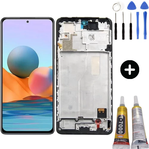 Xiaomi Redmi Note 10 Pro Uyumlu Çıtalı Lcd Ekran Dokunmatik + Montaj Seti