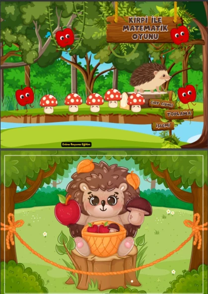 Kirpi ile Cırt Cırtlı Matematik Oyunu (Toplama) - Resim 2