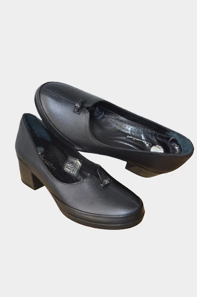 Kadın Siyah Hakiki Deri Comfort Günlük Ayakkabı-NHR.0046 - 5