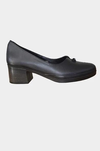 Kadın Siyah Hakiki Deri Comfort Günlük Ayakkabı-NHR.0046