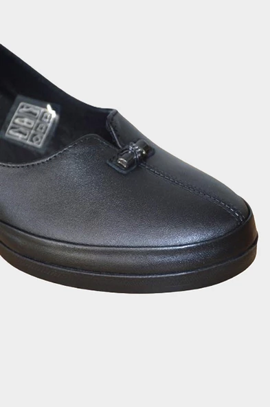 Kadın Siyah Hakiki Deri Comfort Günlük Ayakkabı-NHR.0046 - 3