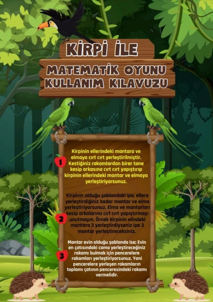 Kirpi ile Cırt Cırtlı Matematik Oyunu (Toplama) - Resim 4