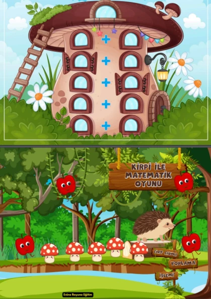 Kirpi ile Cırt Cırtlı Matematik Oyunu (Toplama) - Resim 3