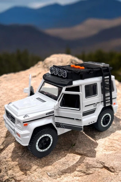 Sesli Işıklı Müzikli Lüks Jeep Sürtmeli Açılabilir Kapı 18 cm Jeep Araba