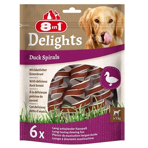 8in1 Delights Duck Spirals Ördekli Burgu Köpek Ödülü 6 Lı ürün görseli