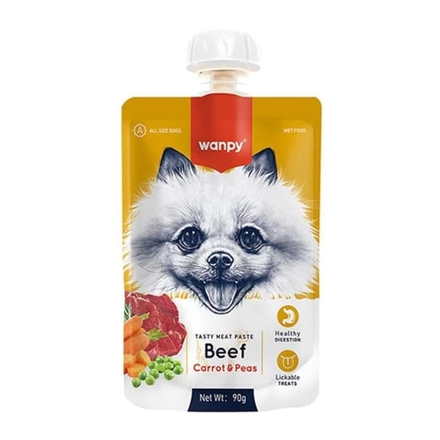 Wanpy Sığır Etli ve Havuçlu Ezme Köpek Ödülü 90 Gr