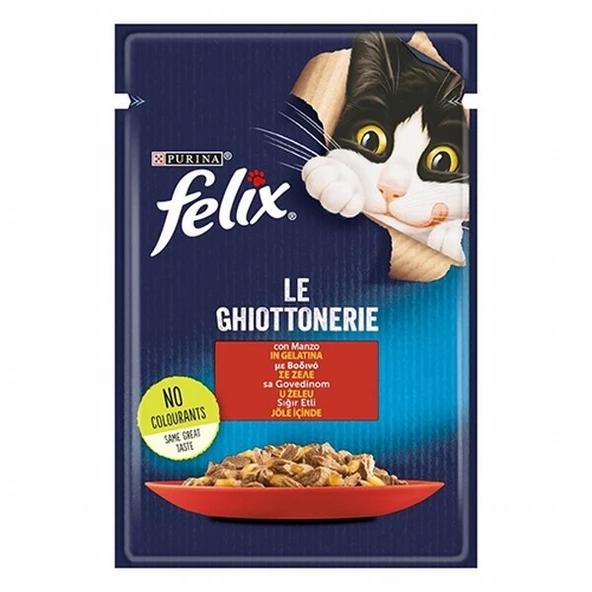 Felix Pouch Sığır Etli Yetişkin Kedi Konservesi 6 Adet 85 Gr