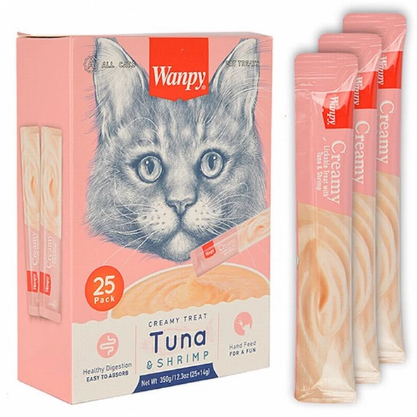 Wanpy Ton Balıklı ve Karidesli Krema Kedi Ödülü 25x14 Gr