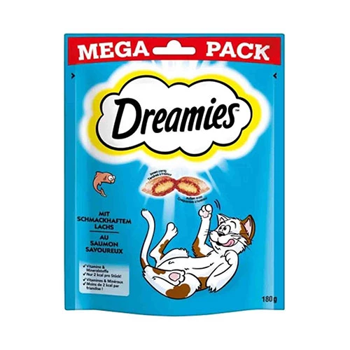 Dreamies Mega Pack İç Dolgulu Somonlu Kedi Ödülü 180 Gr ürün görseli 1