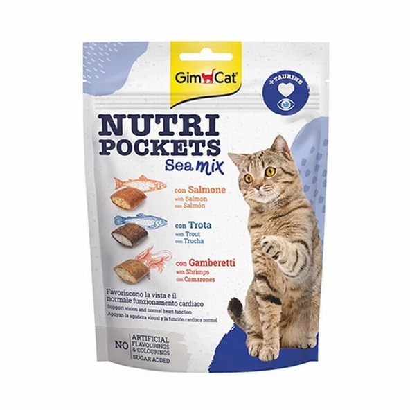 GimCat Nutripockets Sea Mix Taurinli Kedi Ödülü 150 Gr ürün görseli