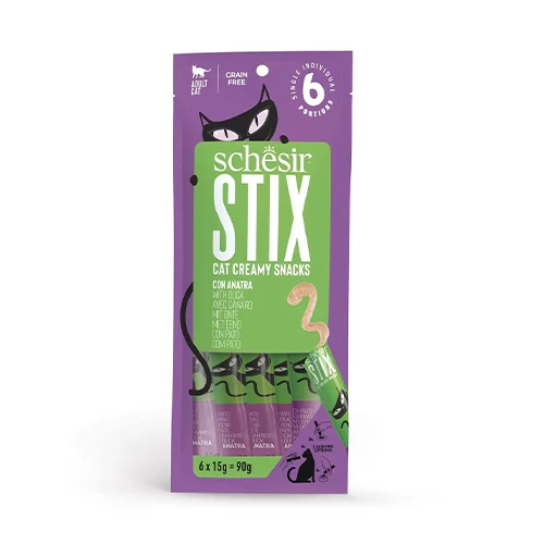 Schesir Cat Stix Ördekli Krema Kedi Ödülü 6x15 Gr