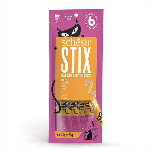 Schesir Cat Stix Tavuklu Krema Kedi Ödülü 6x15 Gr