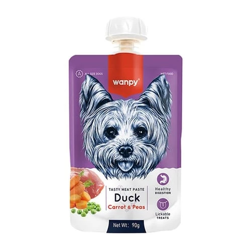 Wanpy Ördekli ve Havuçlu Ezme Köpek Ödülü 90 Gr