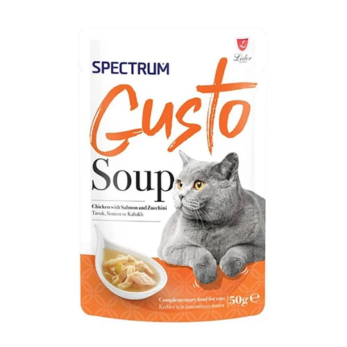 Spectrum Gusto Tavuklu Somon Balıklı ve Kabaklı Kedi Çorbası 50 Gr