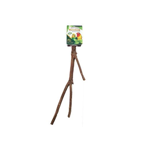 EuroGold Muhabbet ve Paraket Kuşları için Doğal Ahşap Tünek 25 Cm