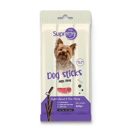 Supreme Dog Sticks Sığır Etli Yetişkin Köpek Ödül Çubuğu 3x5 Gr