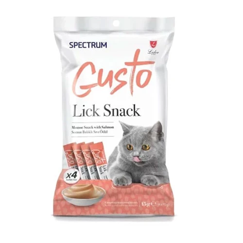 Spectrum Gusto Somon Balıklı Sıvı Kedi Ödül Maması 4x15 Gr