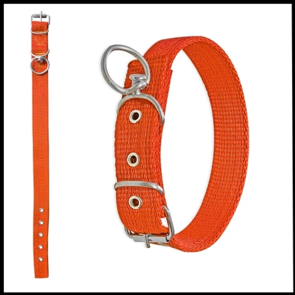 Uyguna-Yakala Turuncu Dokuma Köpek Boyun Tasması-SMA.515 ürün görseli