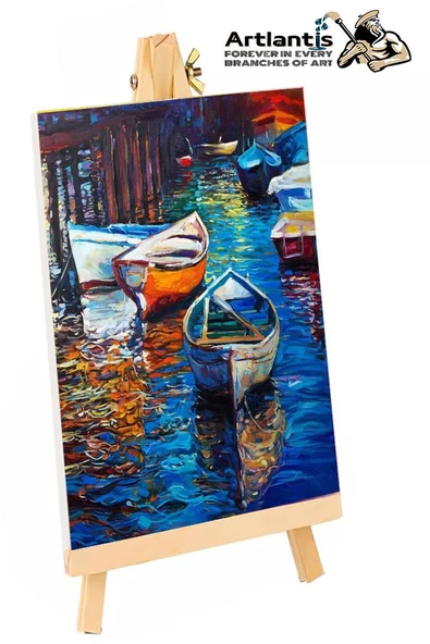 Akrobat Şövale Masaüstü 1 Adet Büyük Boy Katlanabilir Tuval Şövalesi Akrobat Masa Üstü Sövale Ressam Sehbası - 2