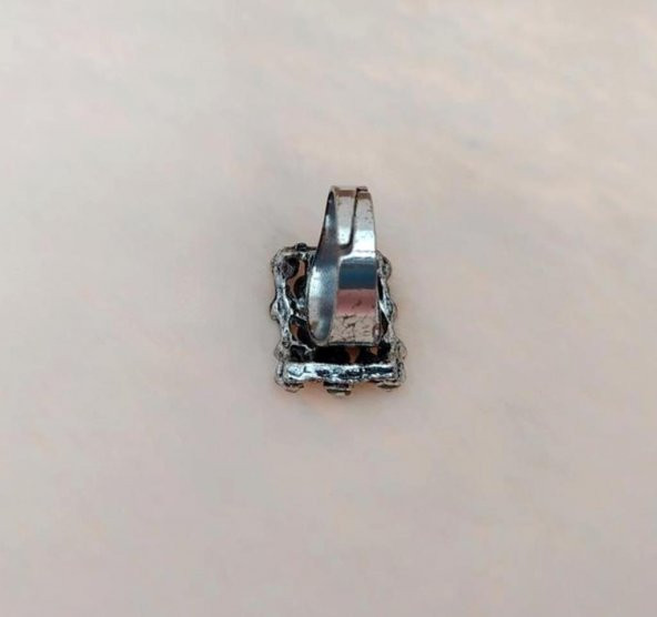 Otantik Tasarım Kadın Yüzük Swaroski Taşlı Yüzük Ayarlanabilir Ölçü - 3
