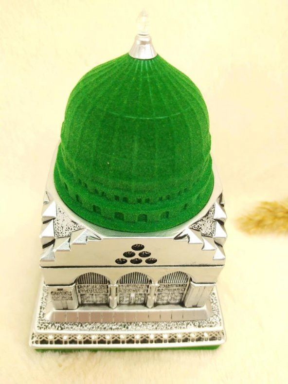 Beytünnebi Biblo Lisanslı Gümüş Renk Kadife Kaplı Krirtal Taşlarla Çevrili Lüks Obje - 4