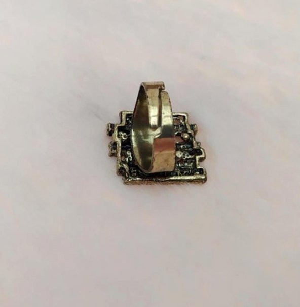 Otantik Tasarım Kadın Yüzük Swaroski Taşlı Yüzük Ayarlanabilir Ölçü - 3