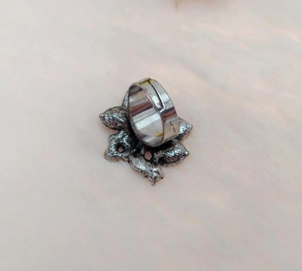 Otantik Tasarım Kadın Yüzük Swaroski Taşlı Yüzük Ayarlanabilir Ölçü - Resim 3