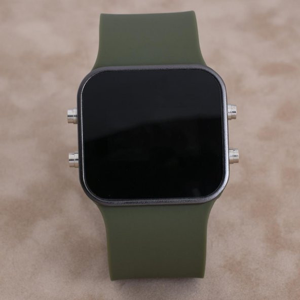 SaaTTino Watch Siyah Kasa Haki Yeşil Kordon Dijital Ekran Unisex Kol Saat ST-303895 - 2