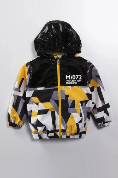 Renkli Kapşonlu Fermuarlı Pamuklu Astarlı Kapşonlu Cepli Kız Erkek Bebek Yağmurluk Mont Tulum Çocuk - 2