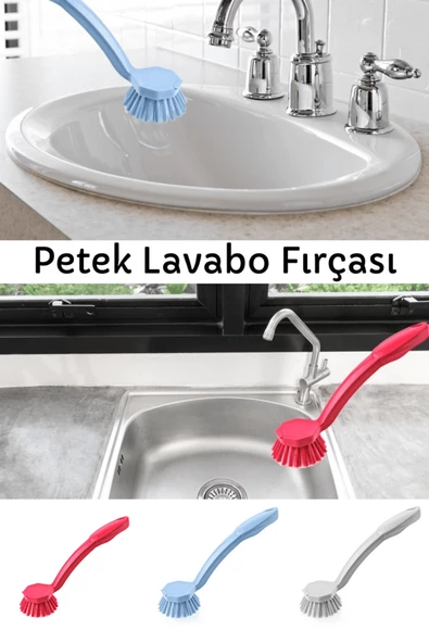 3 Adet Petek Şekilli Lavabo Fırçası - Küvet Banyo ve Mutfak Temizliği için Hijyenik Çözüm