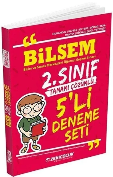 2.Sınıf Bilsem Tamamı Çözümlü 5 li Deneme Seti Zeki Çocuk