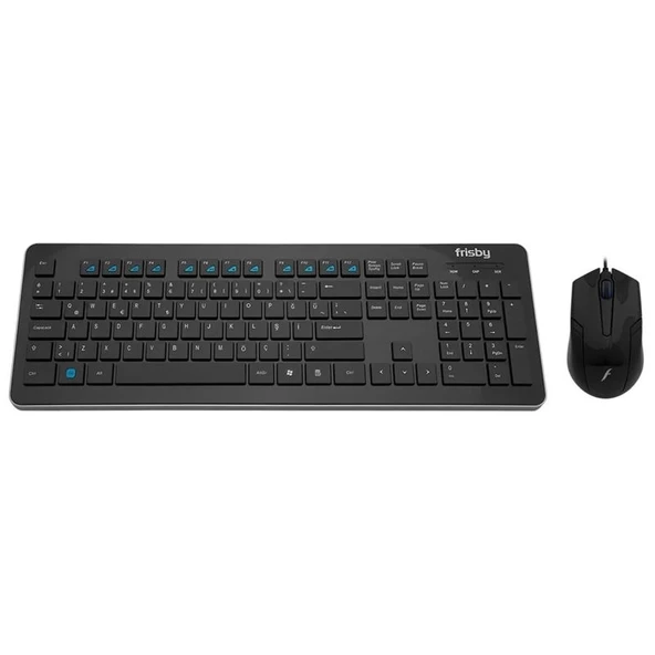 ONTECH - Frısby Fk-158Qu Usb Q Tr Mm Siyah Kablolu Klavye Mouse Set